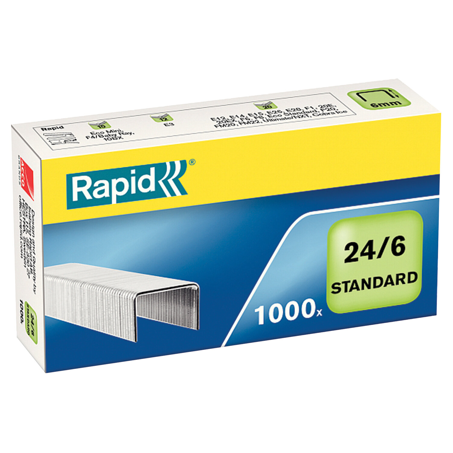 Стандарт 24. Скобы для степлера Rapid 24/6. Скобы teli staples no24/6. Скобы для степлера n24/6 Attache оцинкован (2-30 лист.) 1000 Шт в уп. Китай. Скобы 13/10 скобы Rapid для степлера, 2500 шт./уп.