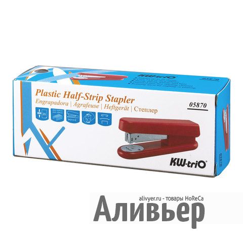 Степлер №24/6, 26/6 kw-trio, до 20 листов, эргономичный, ассорти, 5870 ...