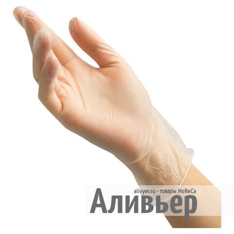 Перчатки одноразовые виниловые BENOVY 50 пар (100 шт.), размер L (большой), прозрачные,, изображение 2