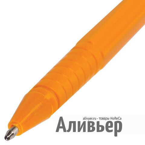 Ручка шариковая STAFF "EVERYDAY", СИНЯЯ, шестигранная, корпус оранжевый, узел 1 мм, линия письма 0,5, изображение 5
