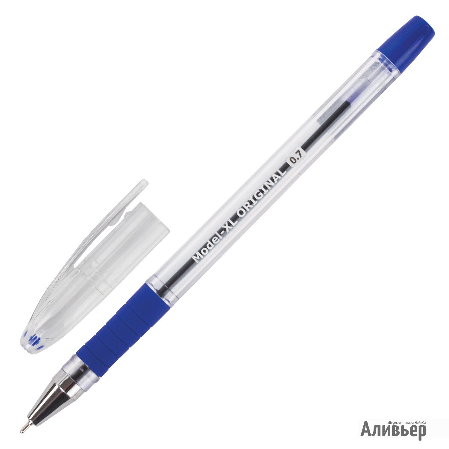 Ручка шариковая масляная с грипом BRAUBERG Model-XL ORIGINAL СИНЯЯ узел 0,7 мм линия письма 0,3